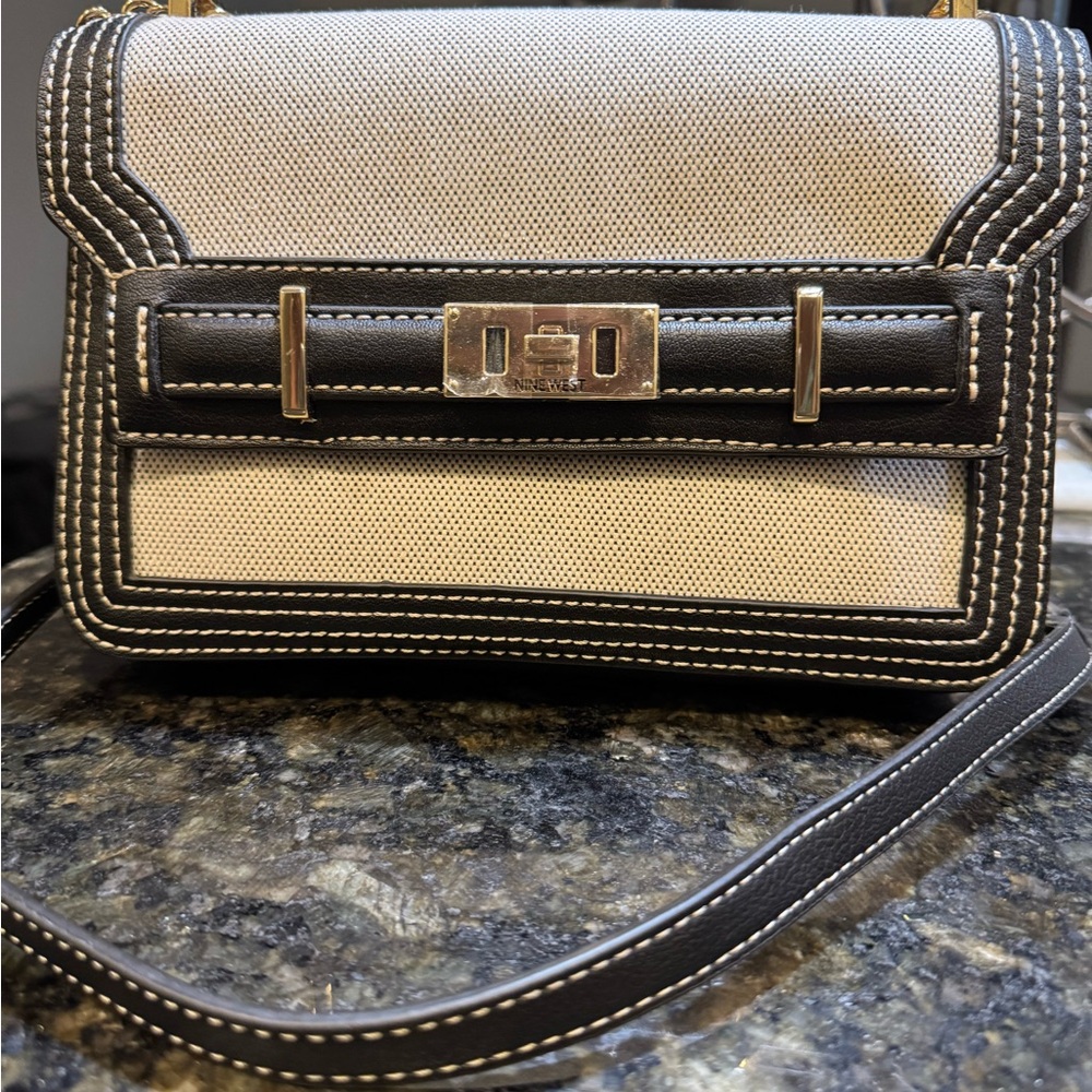 Nine West Elegant Black and Cream Women's Bag